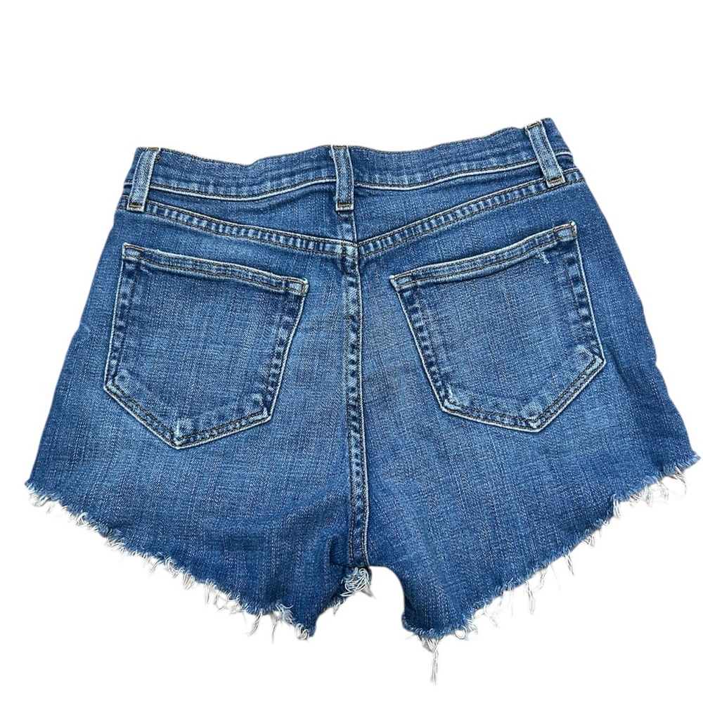L Agence Denim Frayed Hem Women's Shorts Size 24 - Picture 2 of 3